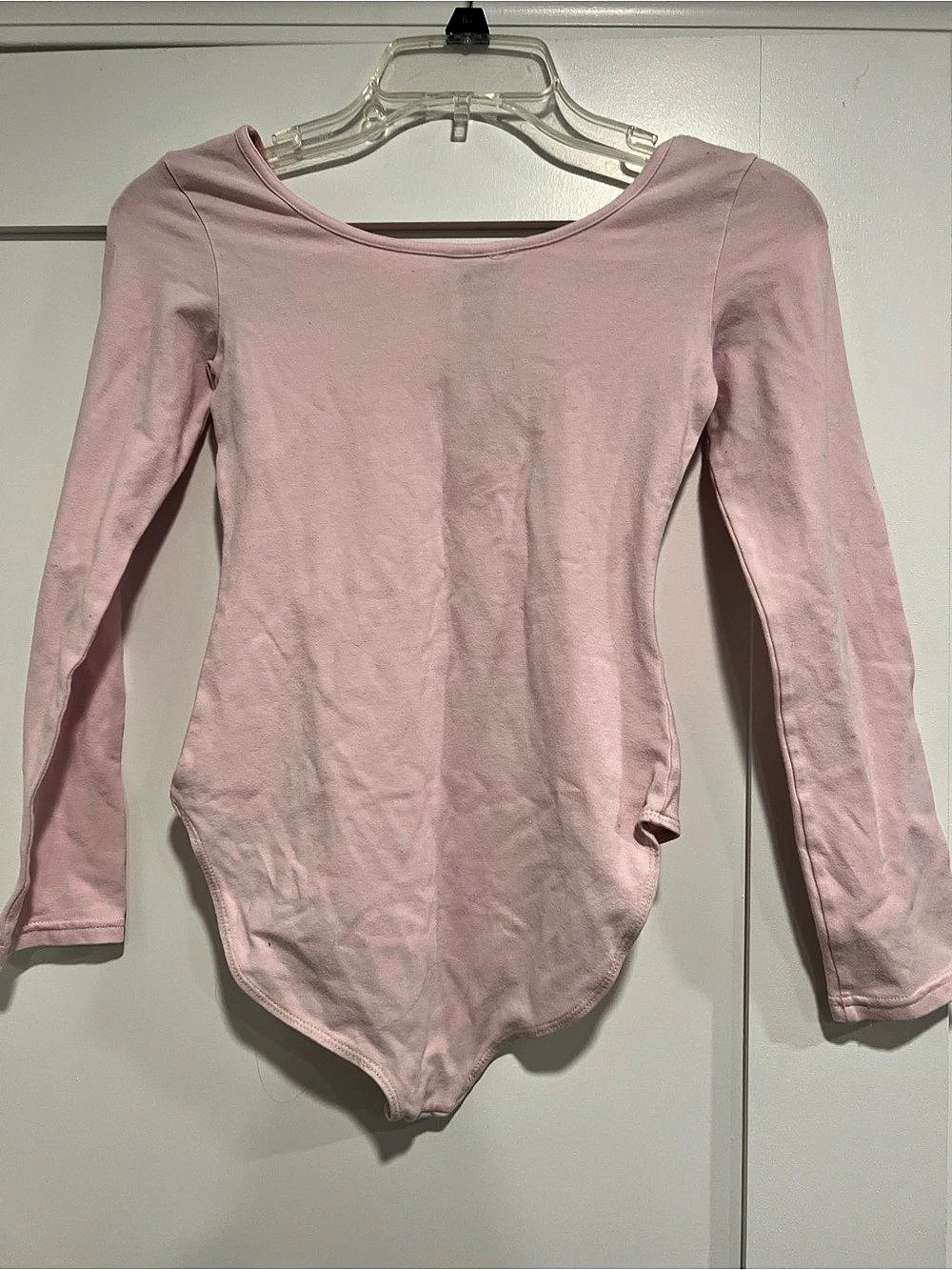 Danskin Now Long Sleeve Bodysuit in Pink, girls large 10/12